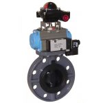 Fully metal seated butterfly Valves with Pneumatic operated